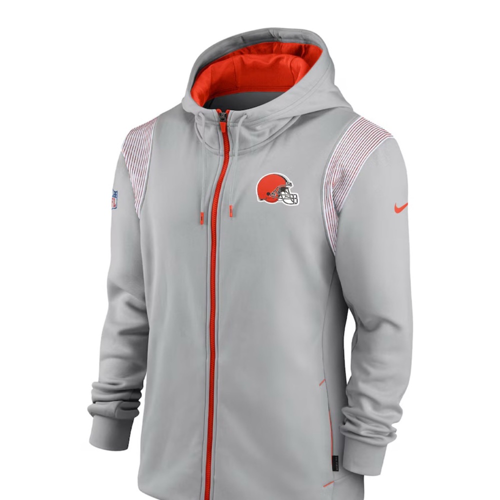 Cleveland Browns Nike Performance Sideline Lockup Full Zip Hoodie - XL Gray